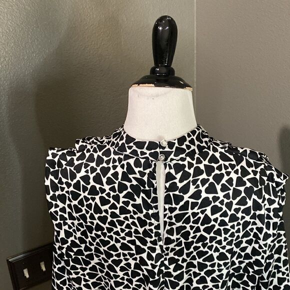 ASOS River Island 3/4 Length Long Sleeves Hearts Peplum Blouse - Picture 15 of 16